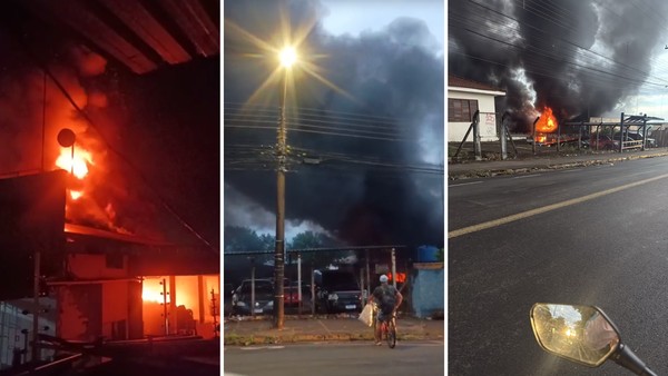 incêndio atinge fábrica de pneus e espalha 'nuvem' preta de fumaça em Catanduva, SP