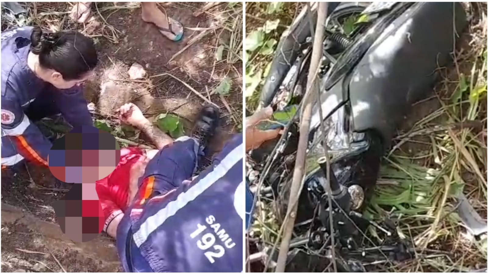 Jovem fica gravemente ferido após bater de moto em poste na nova Moaçara, em Santarém