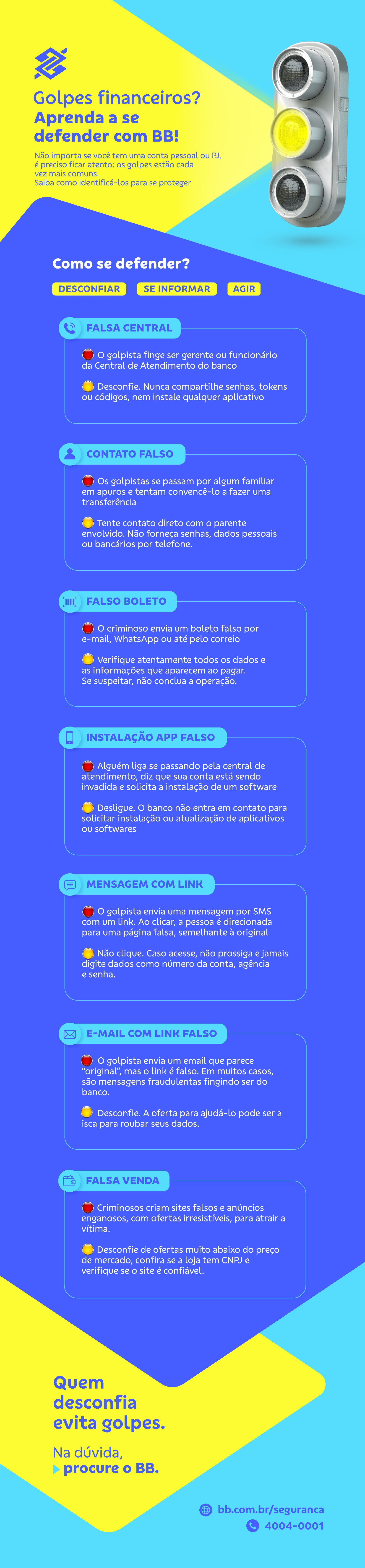 Quer saber como se proteger dos golpes financeiros? Confira as dicas do BB