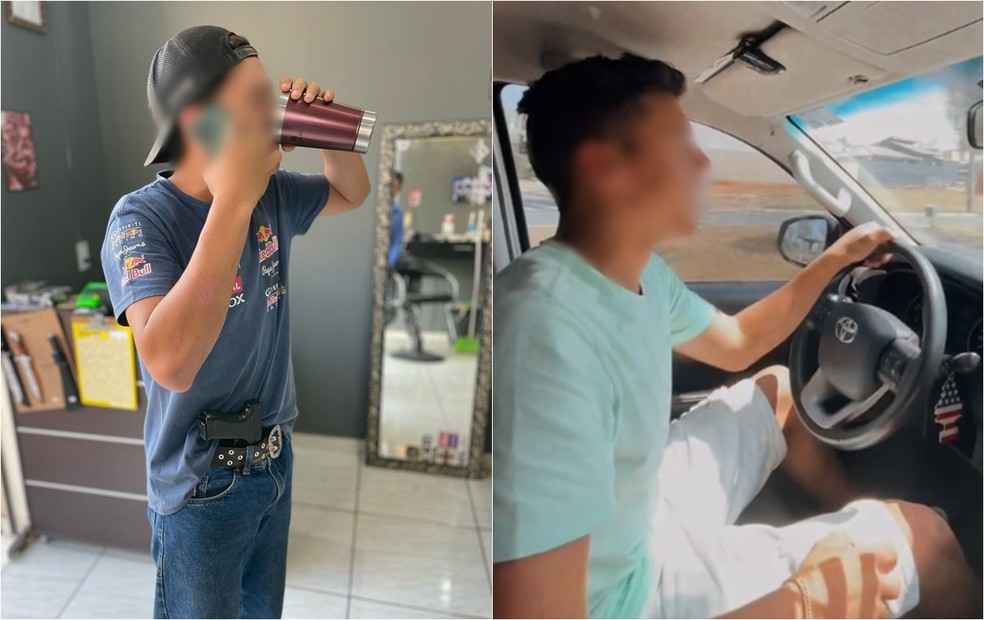 Adolescente que bateu carro em muro ostentava fotos com bebidas e dirigindo — Foto: Reprodução/Instagram