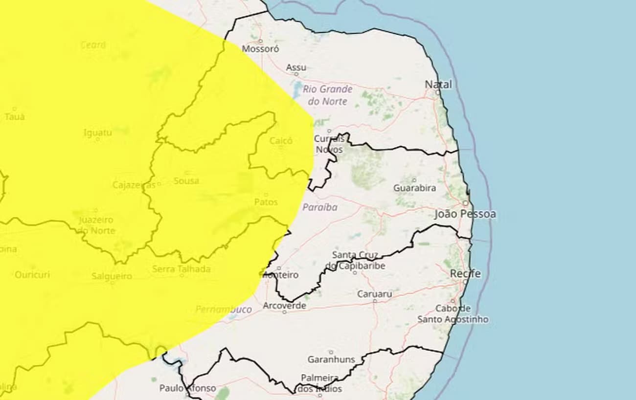 Inmet emite alerta de baixa umidade para 95 cidades da PB