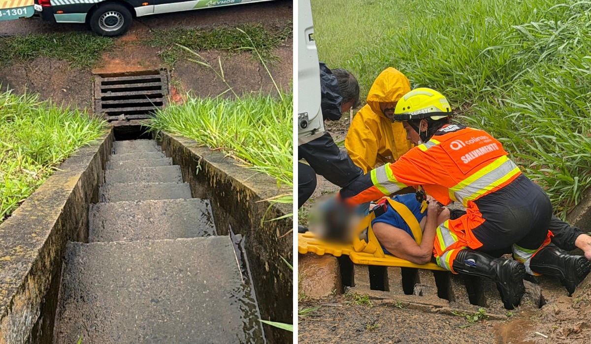 mulher é resgatada em estado grave após cair em bueiro de rodovia em Indaiatuba