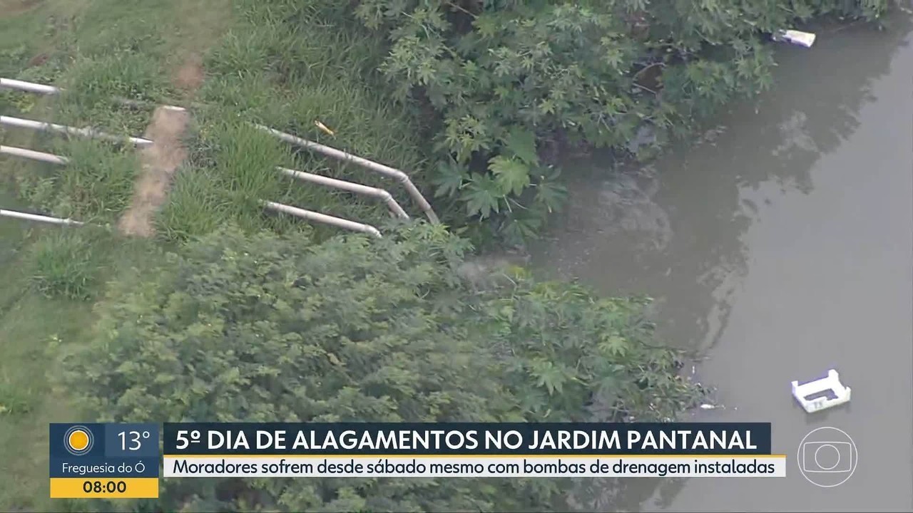 Jardim Pantanal chega ao 5º dia seguido de alagamento; moradores ainda enfrentam água na canela