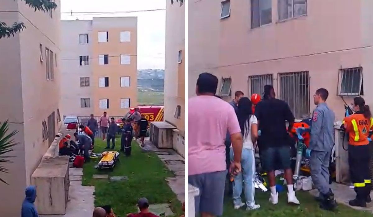 Criança é socorrida após cair do 4º andar de prédio em Campinas