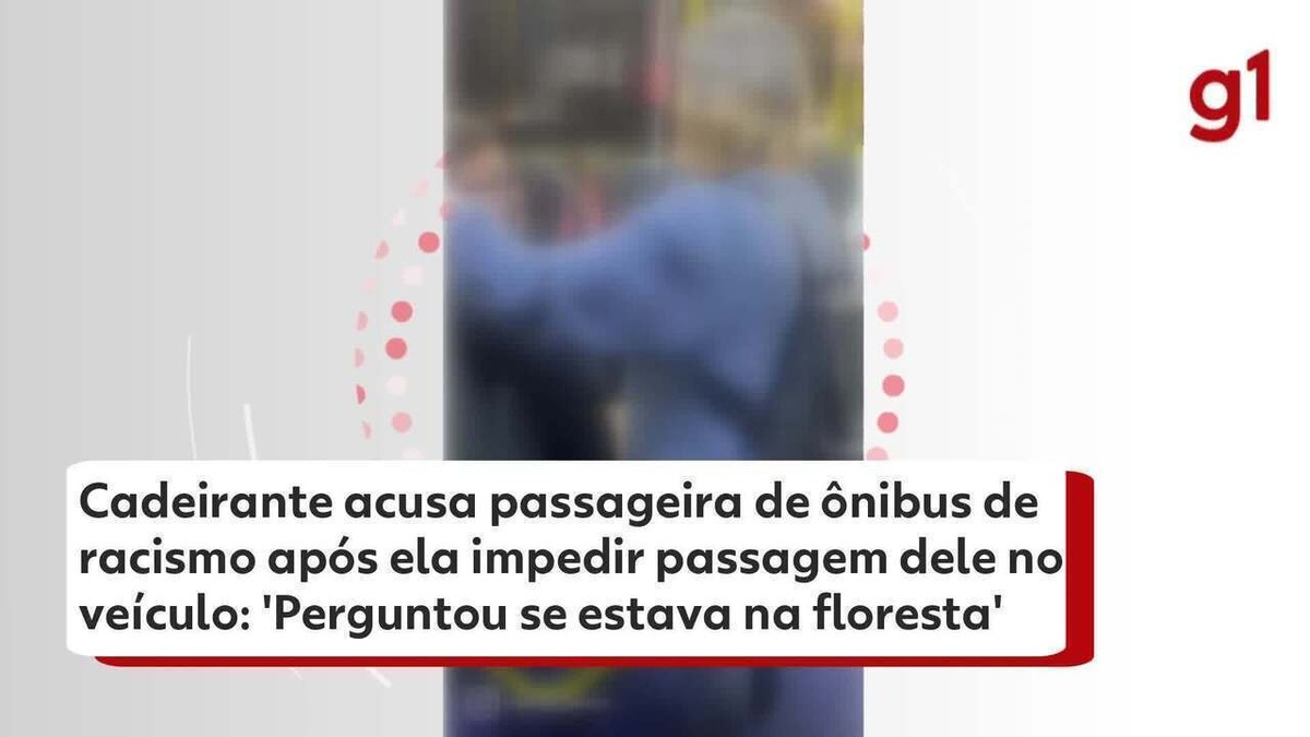 VÍDEO: Cadeirante acusa passageira de racismo após ela impedir passagem dele dentro de ônibus: 'Perguntou se estava na floresta'