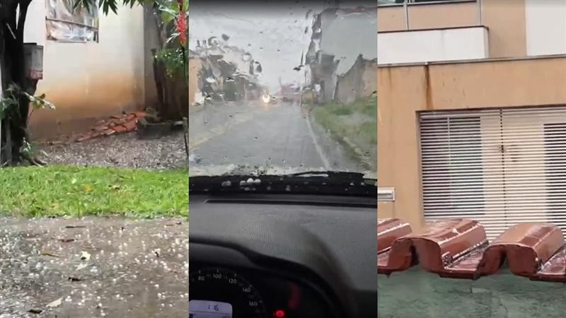 Chuva e granizo atingem Grande BH: aviso de perigo potencial emitido pelo Inmet vale até quarta