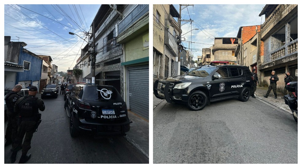Operação do Garra na Zona Leste de SP prende quadrilha que dava golpes em idosos. — Foto: Montagem/g1/Reprodução/TV Globo