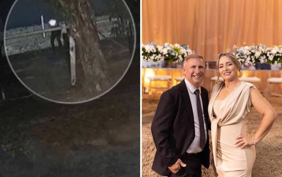 Prefeito de Morro Agudo de Goiás é baleado quando chegava em casa com a esposa — Foto: Reprodução/TV Anhanguera e Instagram de Deny Leles
