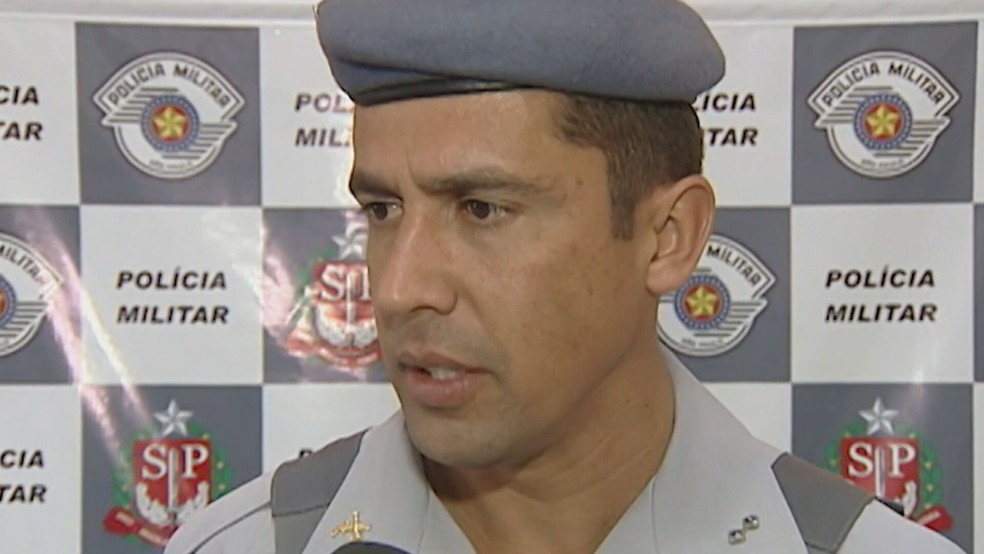 O tenente-coronel da PM Geraldo Leite Rosa Neto, de 53 anos, marido da policial militar Gisele Alves Santana. — Foto: Reprodução/TV Globo