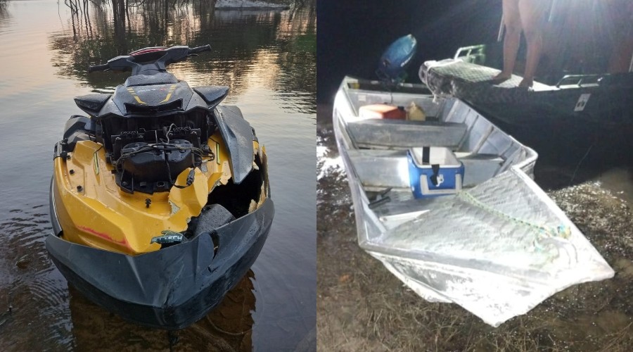 Corpos de mulher e bebê são encontrados após moto aquática colidir com lancha no Rio Negro
