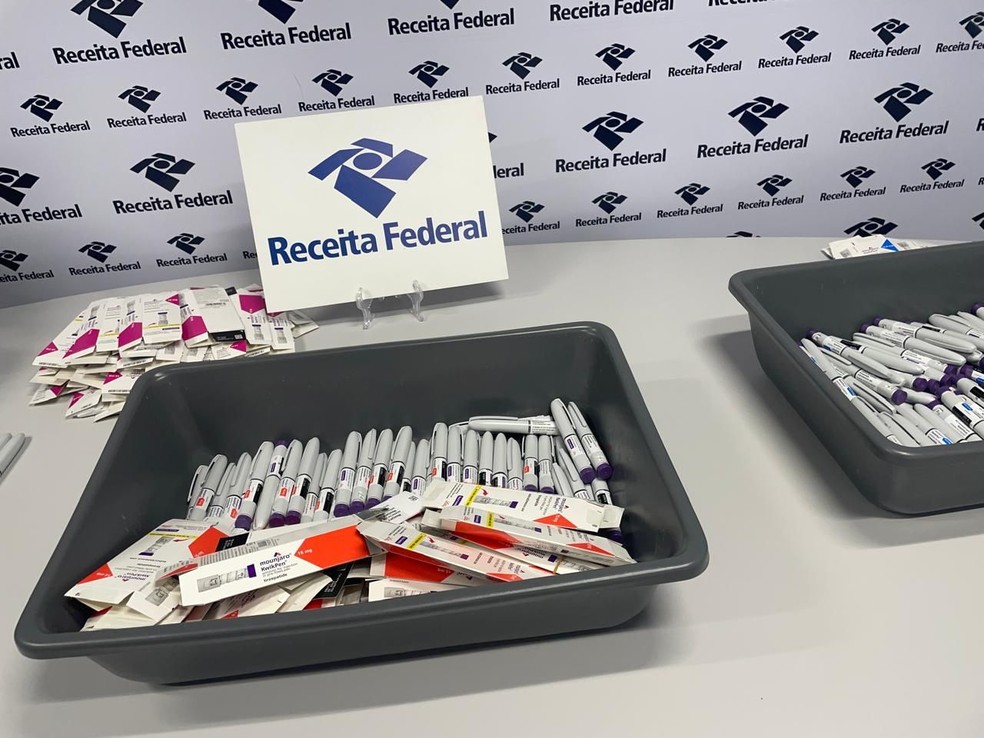 Medicamento de uso controlado não tem autorização para comercialização no Brasil — Foto: Receita Federal/Divulgação