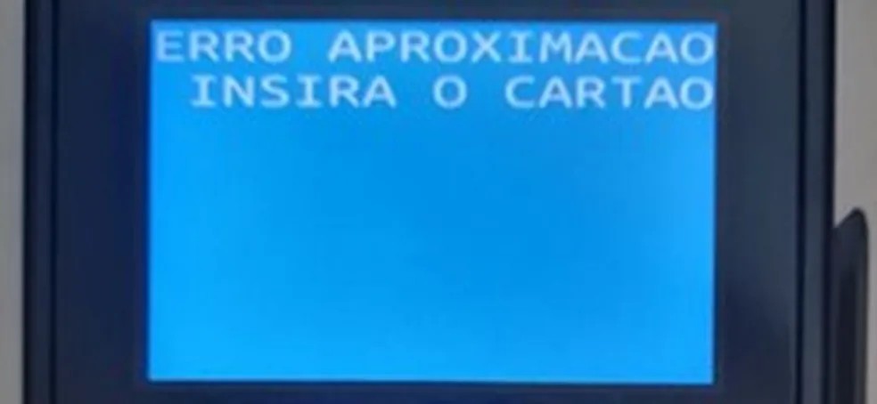 Mensagem de erro aparece quando compra por aproximação é bloqueada em novo golpe contra cartões de crédito — Foto: Reprodução/ Kaspersky