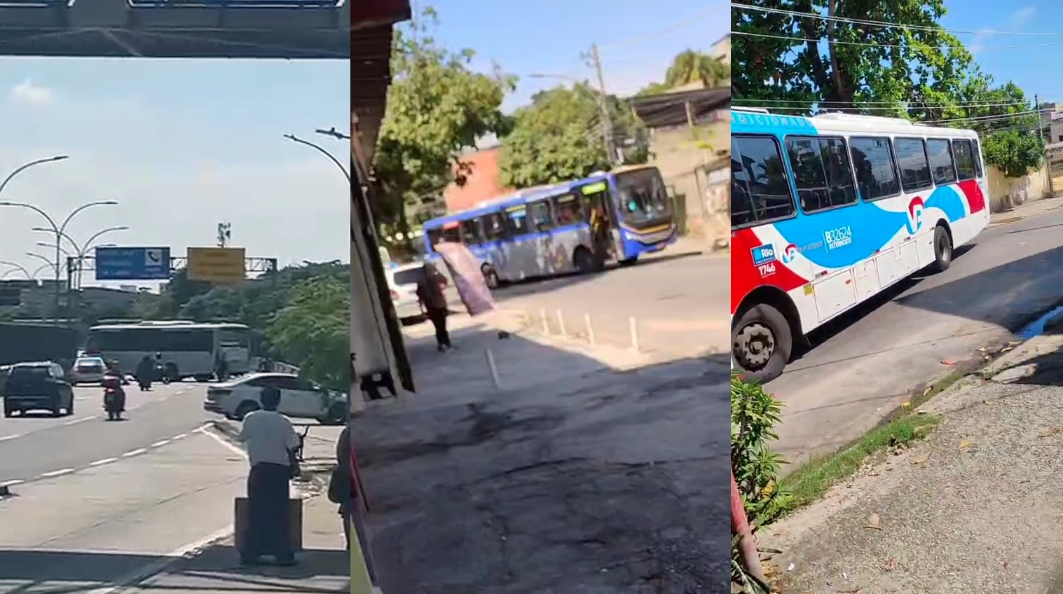 Bandidos tomam 7 ônibus para barricadas na pavuna e na maré; LINHA AMARELA CHEGOU A SER FECHADA | Rio de Janeiro