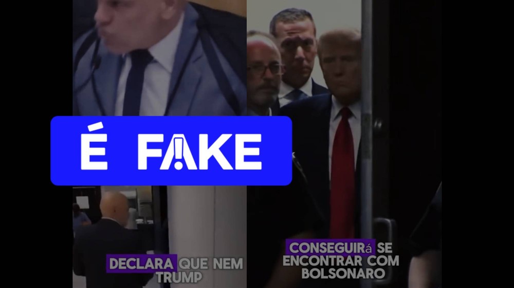 Vídeo que atribui declarações a Alexandre de Moraes sobre Donald Trump e Jair Bolsonaro é falso