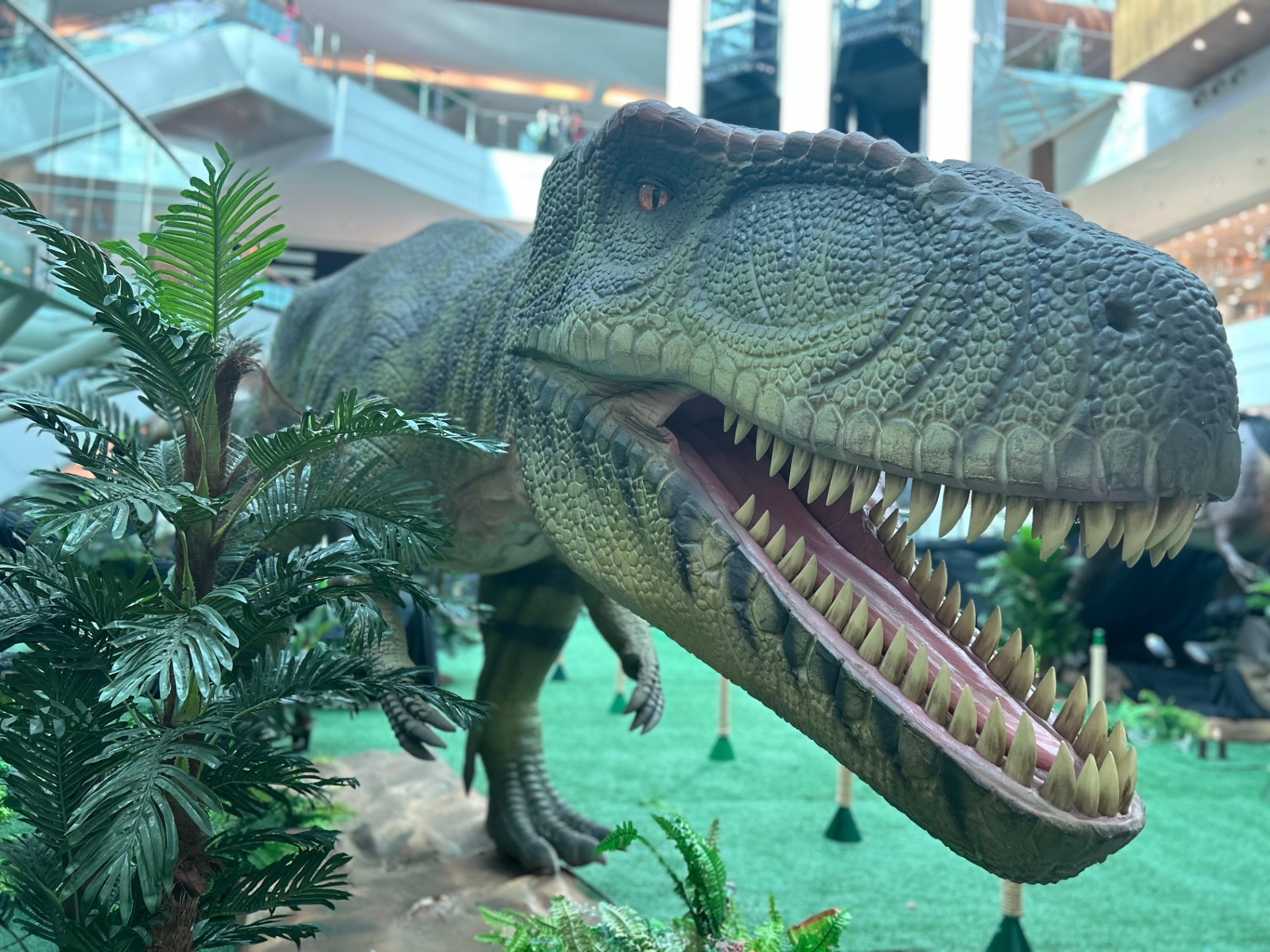 

Shopping de Salvador recebe exposição com dinossauros em tamanho real