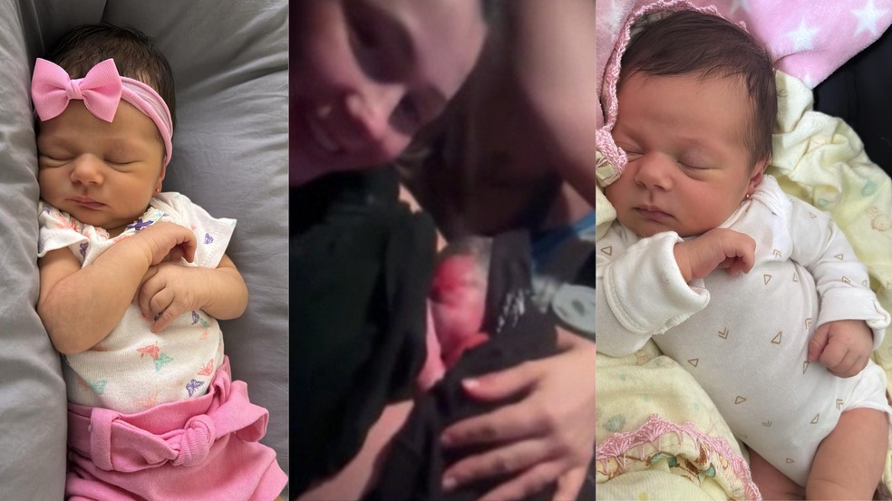 Beatriz nasceu saudável, com mais de 3 kg e 50 centímetros — Foto: Arquivo pessoal
