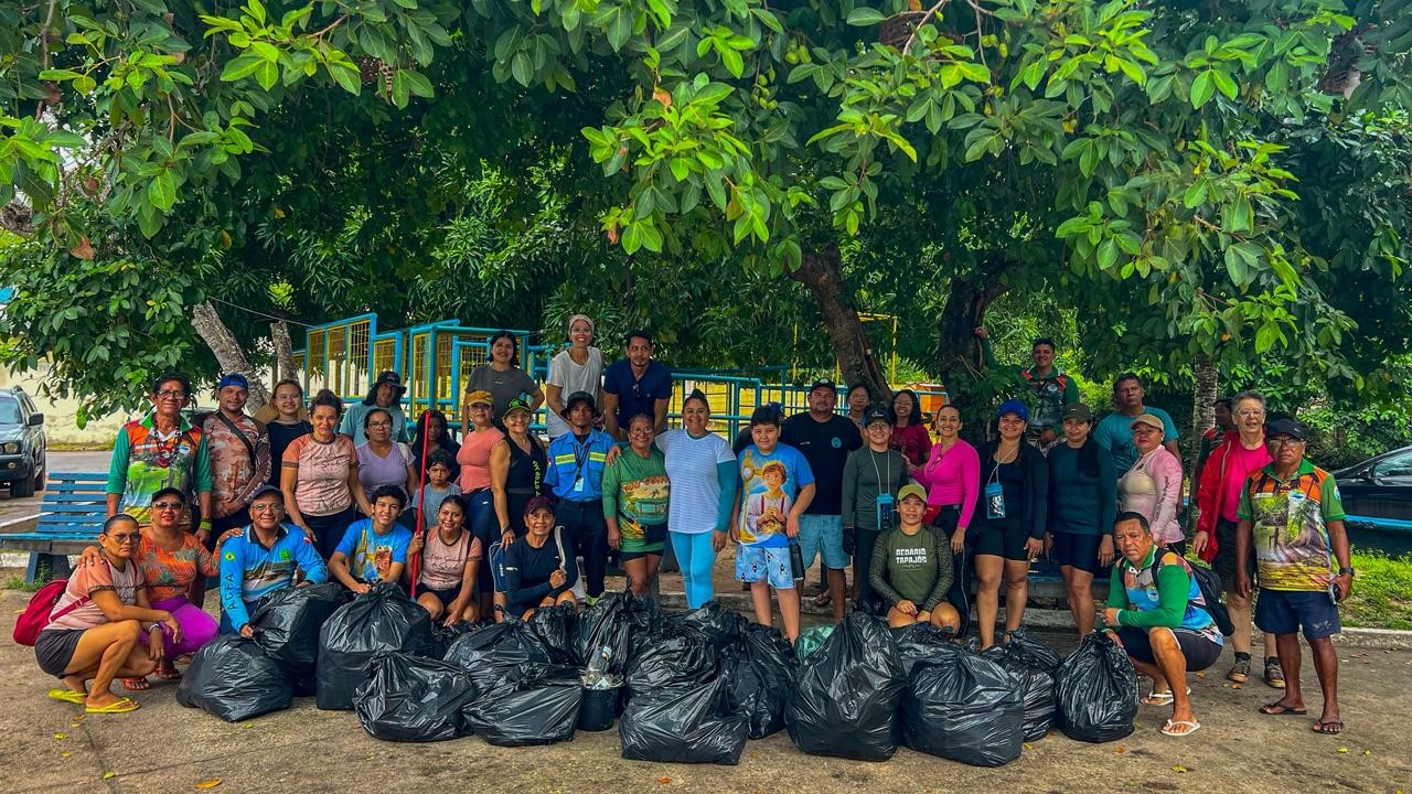 Lixo coletado pelo projeto 'Cuidar de Alter' chama atenção sobre o descarte irregular de resíduos 