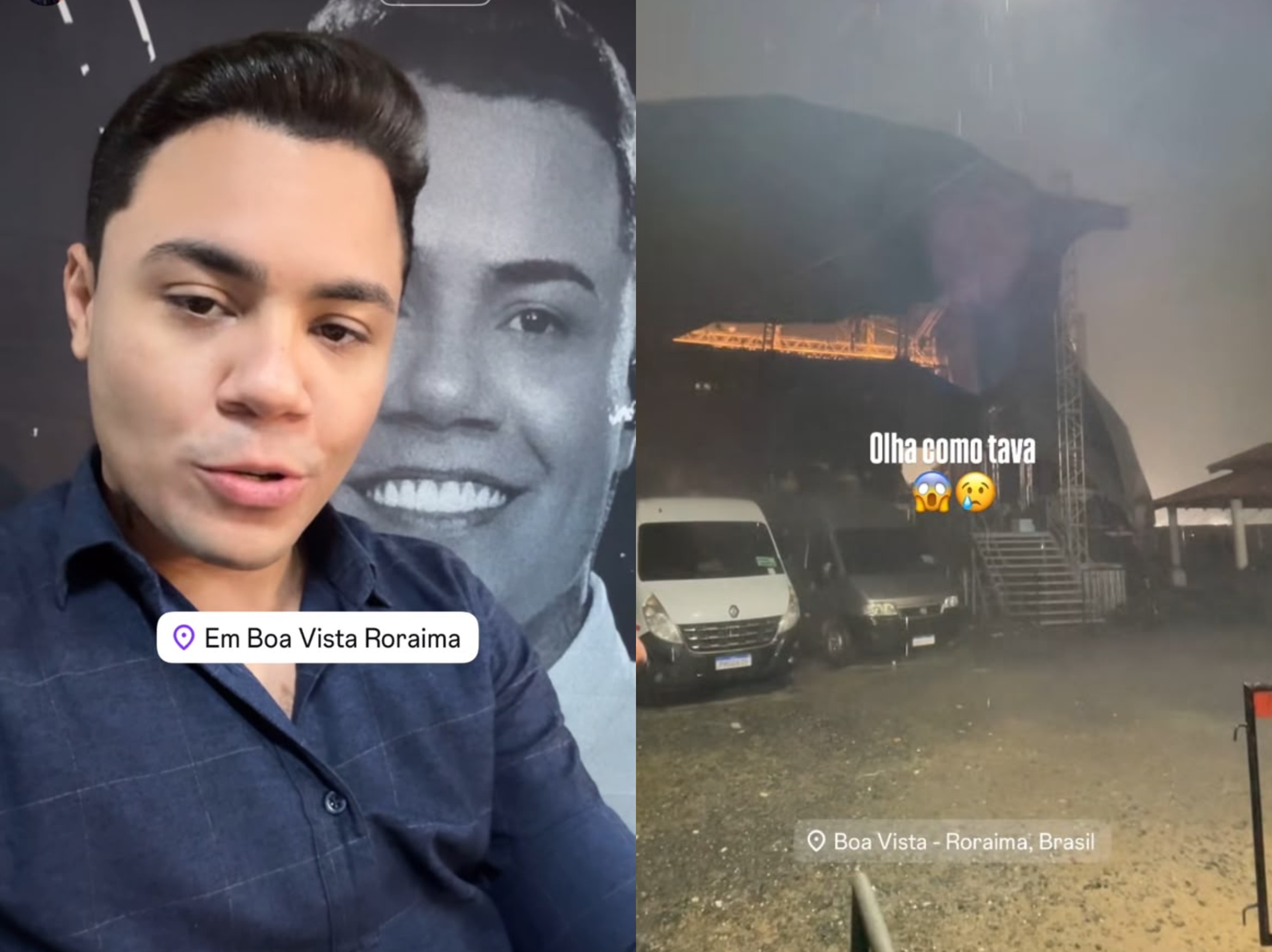 Show de Felipe Araújo é cancelado no São João no Parque Anauá após forte chuva em Boa Vista 