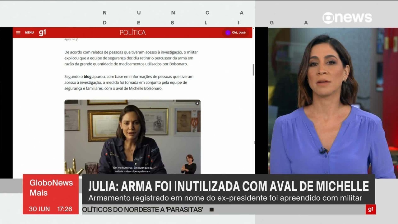 Arma de Bolsonaro apreendida com militar foi inutilizada com aval de Michelle, aponta investigação