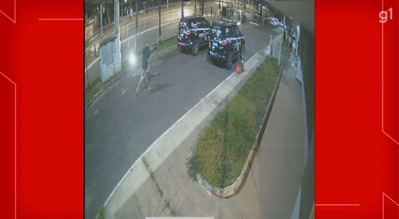 VÍDEO: homem é preso após jogar pedra e quebrar vidro de viatura em pleno pátio de delegacia no DF