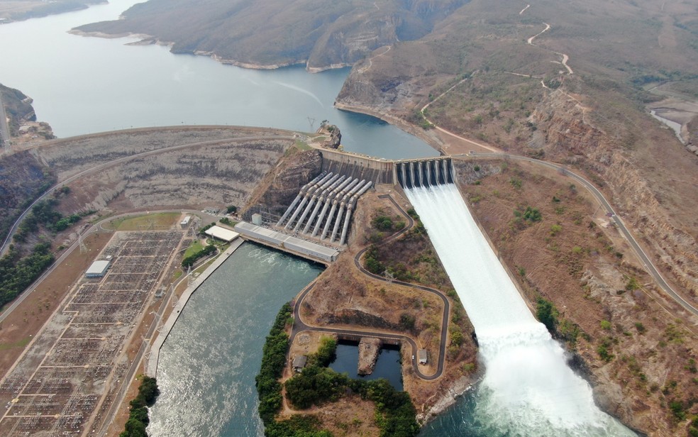 Hidrelétrica de Furnas, em São José da Barra — Foto: Divulgação / Axia Energia
