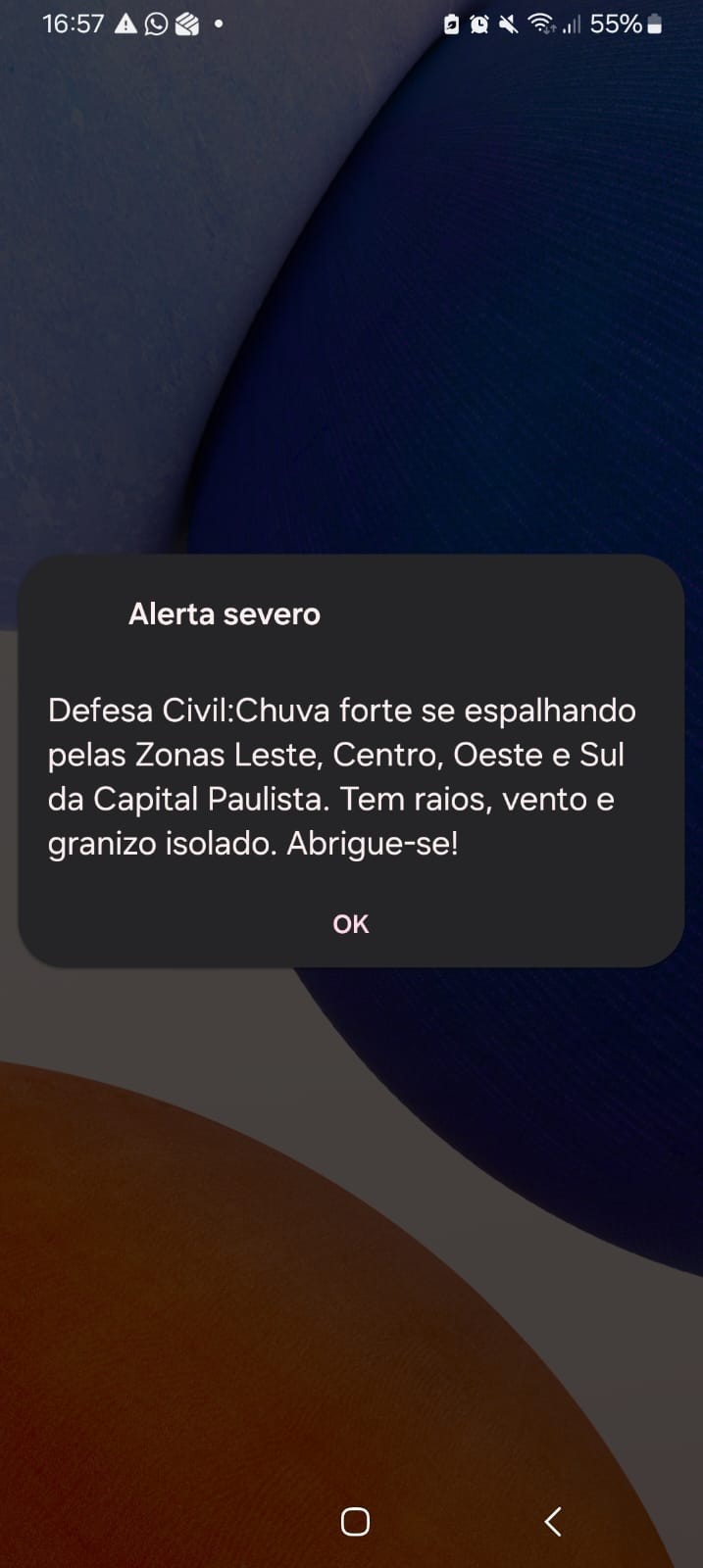 Defesa Civil envia alerta para chuva forte e cidade de SP entra em estado de atenção 