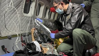 Crianças foram encontradas após passarem 40 dias perdidas na Amazônia colombiana. — Foto: Handout Colombian Air Force / Colombian Air Force / AFP