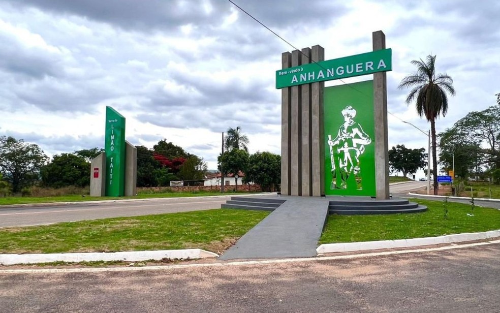 Entrada de de Anhanguera, no sudoeste de Goiás — Foto: Divulgação/Prefeitura de Anhanguera