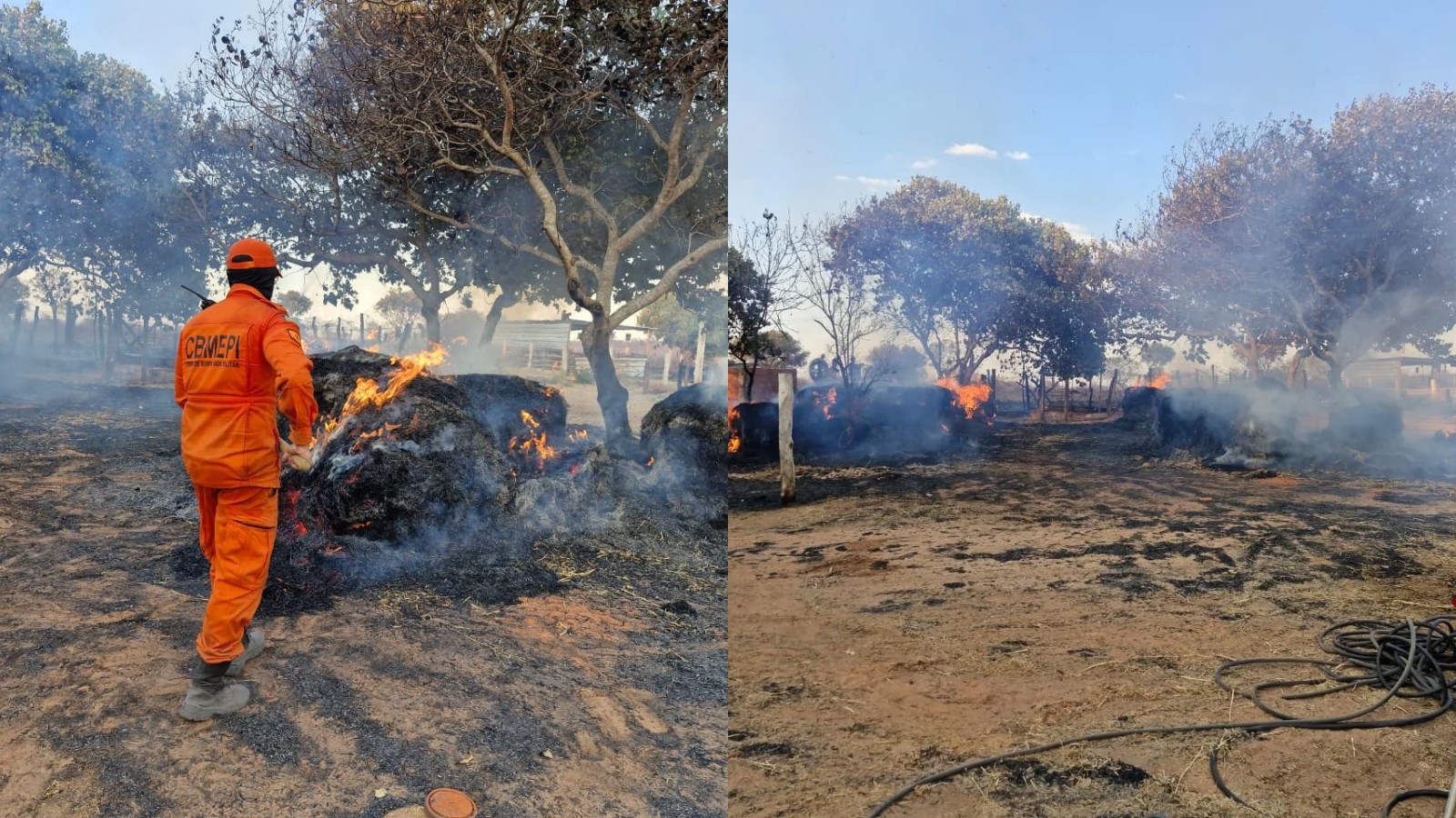 Incêndio em rancho no Piauí obriga famílias a deixarem suas casas