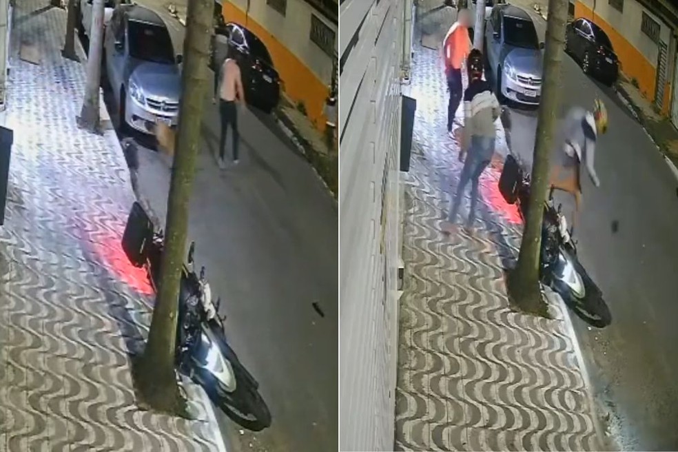 Síndico impede furto após correr atrás de suspeitos em Praia Grande, SP — Foto: Reprodução