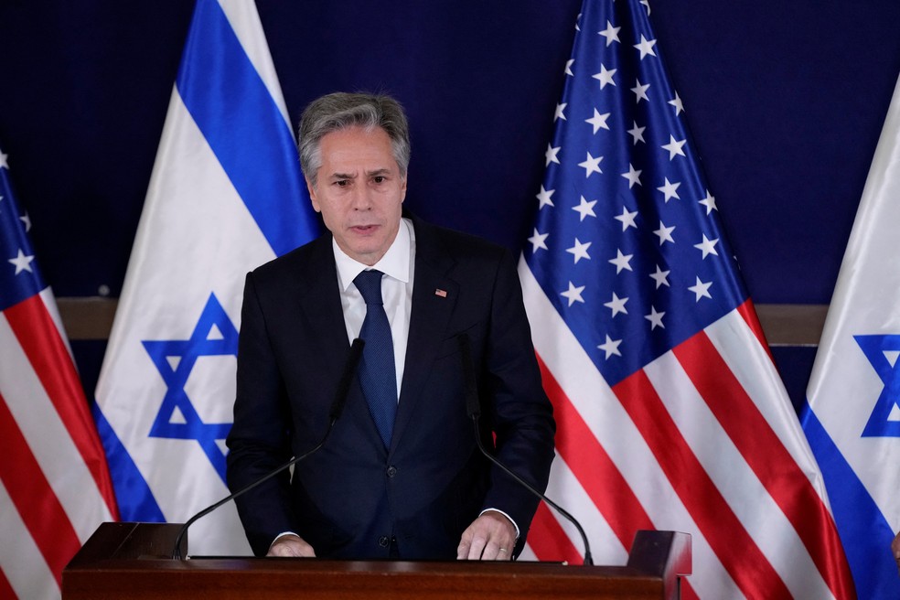 Secretário de Estado dos Estados Unidos, Antony Blinken — Foto: Jacquelyn Martin/Pool via REUTERS
