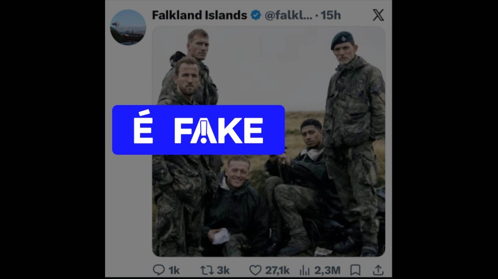 Imagem manipulada de jogadores da Inglaterra como soldados viraliza antes de jogo contra a Argentina