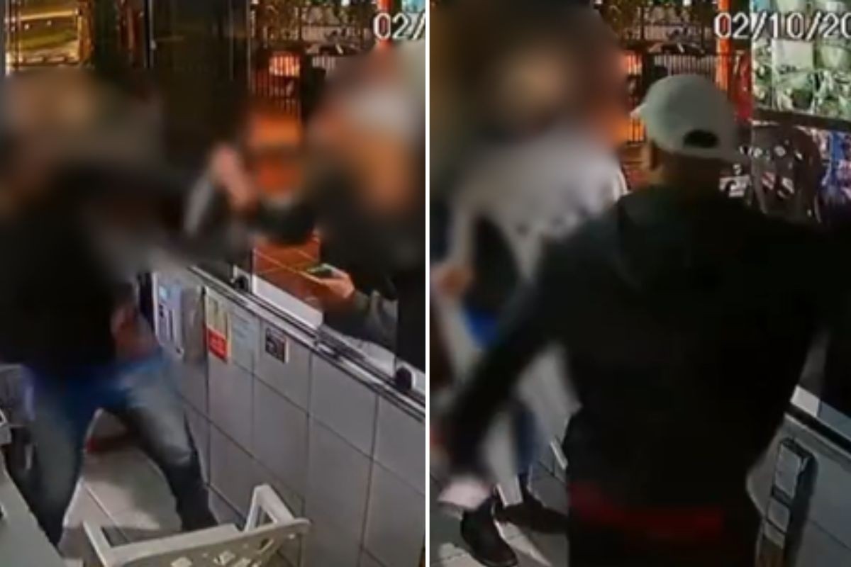 Homem tenta matar porteiro a facadas dentro de guarita de prédio no litoral de SP; VÍDEO