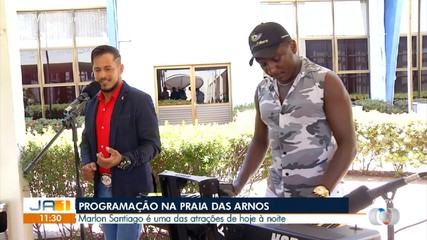 Cantor Marlon Santiago grava DVD na praia das Arnos neste sábado