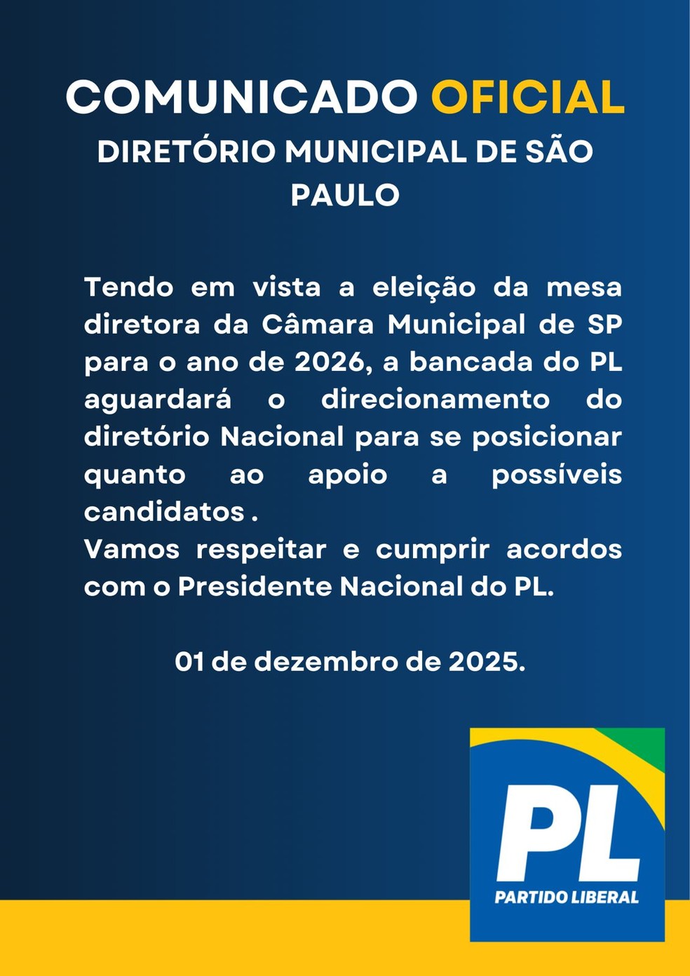PL diz que voto para presidncia da Cmara Municipal de SP deve ser decidido pelo Diretrio Nacional da legenda. - Foto: Reproduo/TV Globo