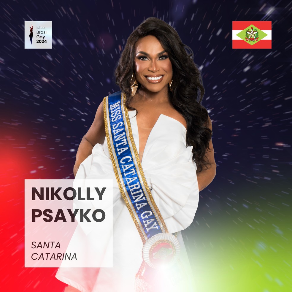 Nikolly Psayko, de Santa Catarina — Foto: Miss Brasil Gay/Divulgação