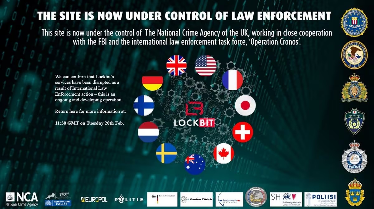 Lockbit, uma das maiores gangues de crimes cibernéticos do mundo, é alvo de operação internacional