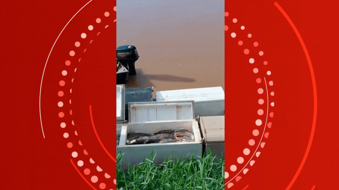 Três indígenas são presos com mais de 1 tonelada de peixes dentro de geladeiras em canoas em MT; VÍDEO