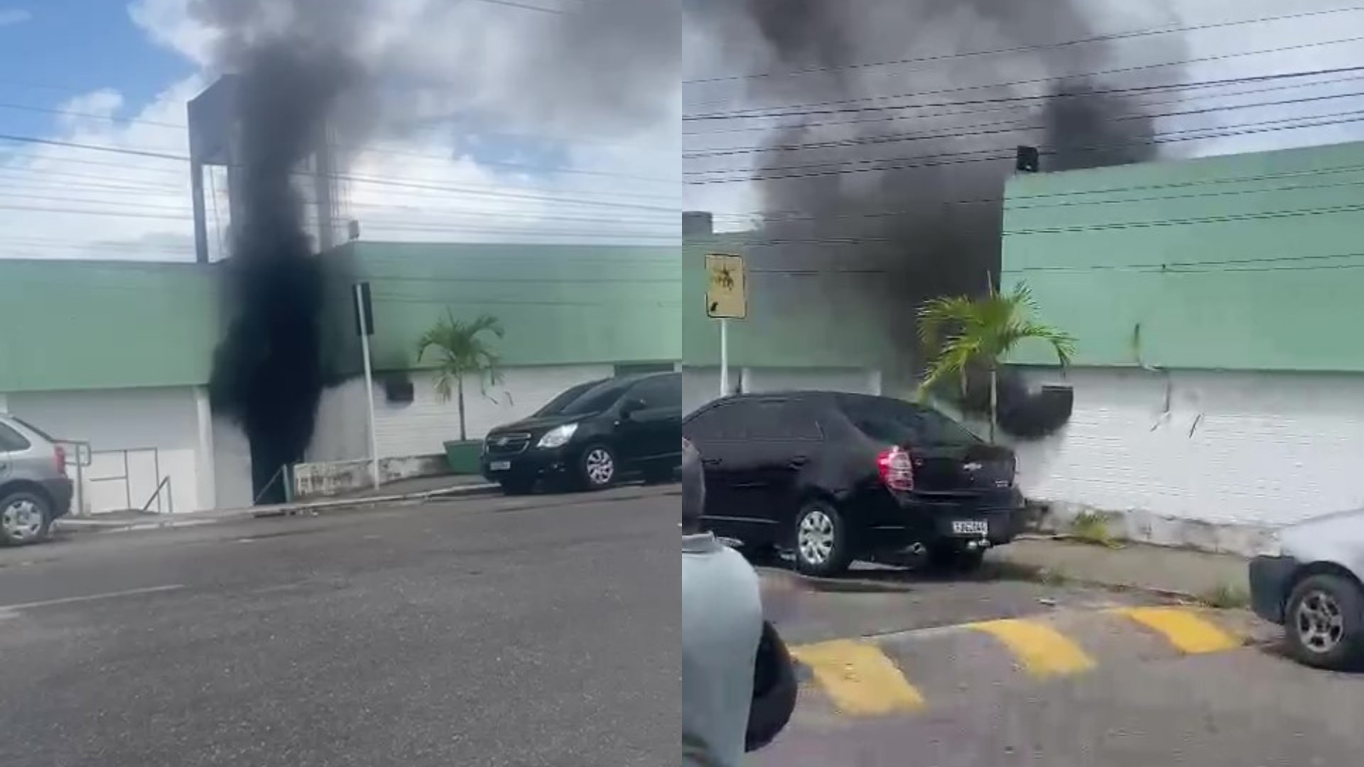 Incêndio atinge hospital de Igarassu e pacientes são transferidos para outras unidades de saúde; VÍDEO