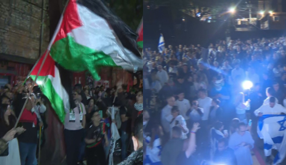 Centenas de pessoas fazem ato no Rio de Janeiro em defesa de Israel