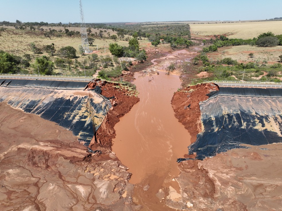 BR-163, em Campo Grande após o rompimento da barragem — Foto: Divulgação