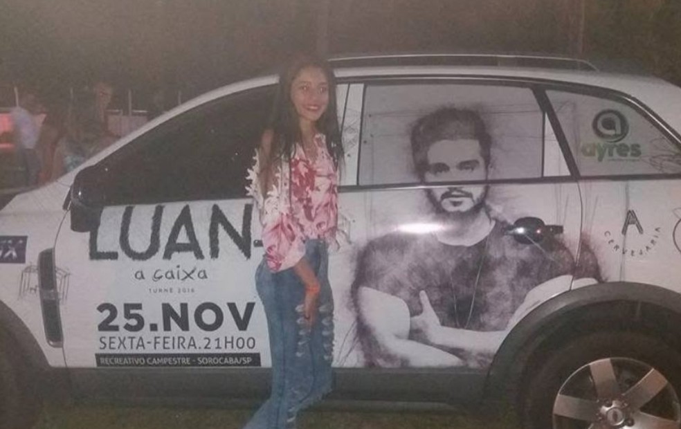 Rebeka Zanardo, de Sorocaba (SP), é fã do cantor Luan Santana desde os sete anos de idade — Foto: Arquivo Pessoal
