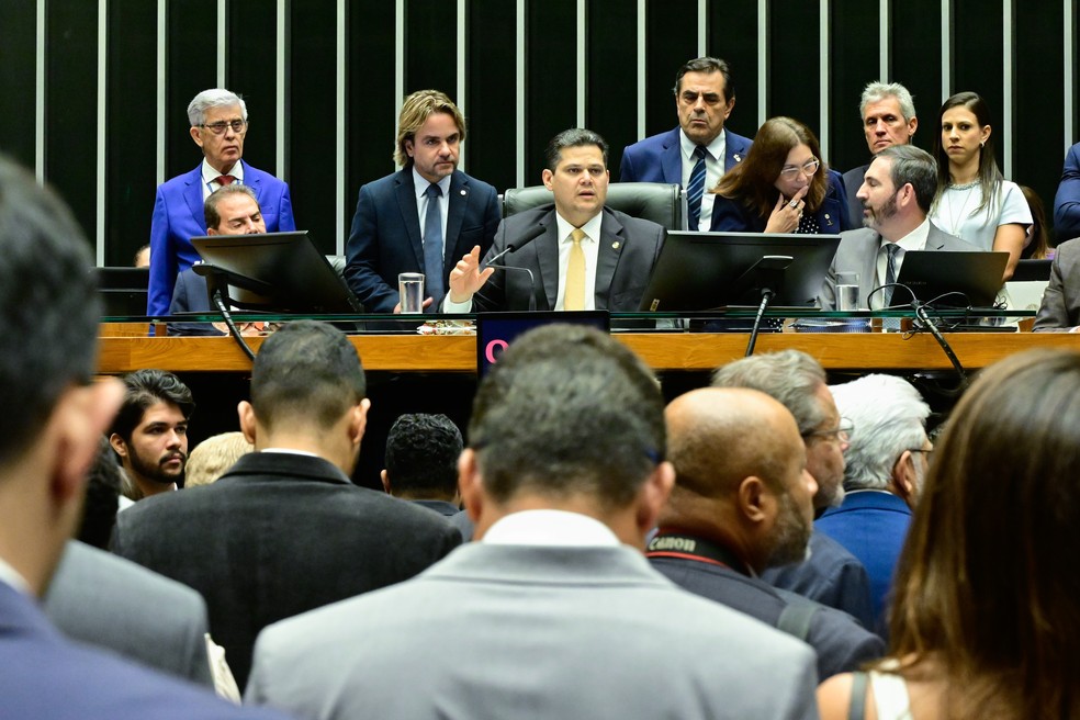 Plen�rio da C�mara dos Deputados durante sess�o conjunta do Congresso Nacional destinada � delibera��o do veto presidencial ao PL da Dosimetria. � Foto: Geraldo Magela/Ag�ncia Senado