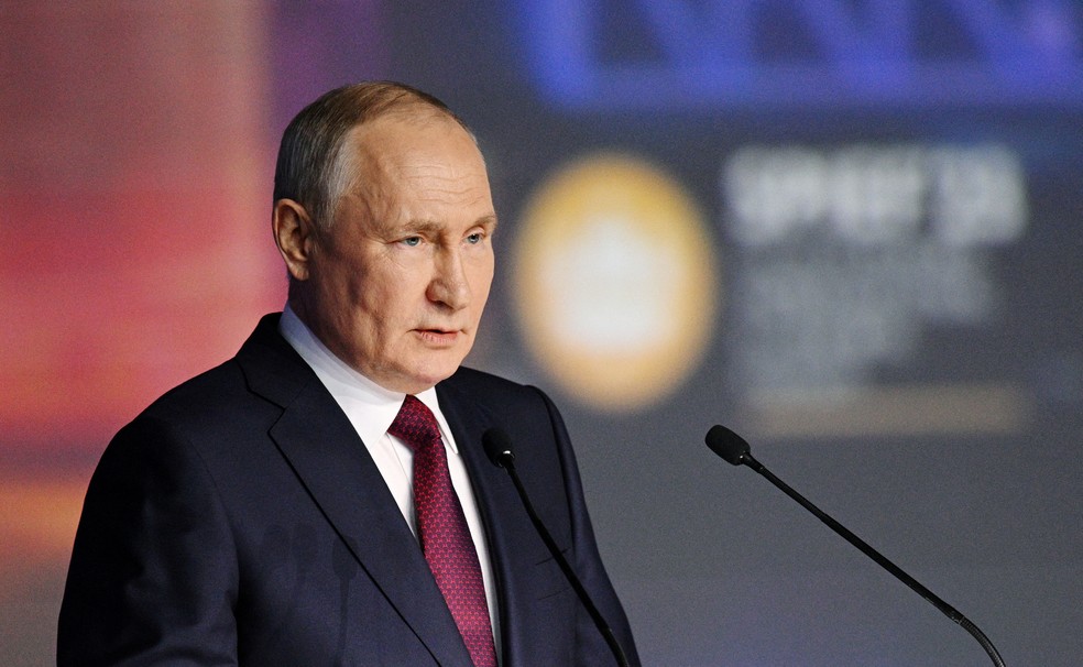 Vladimir Putin em imagem de 16 de junho de 2023 — Foto: Ramil Sitdikov/Reuters