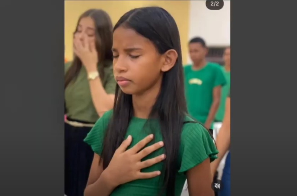 Milena Almeida Rodrigues, de 13 anos, morreu após ser atropelada por um caminhão em Bacabeira, no Maranhão. — Foto: Divulgação/Redes sociais