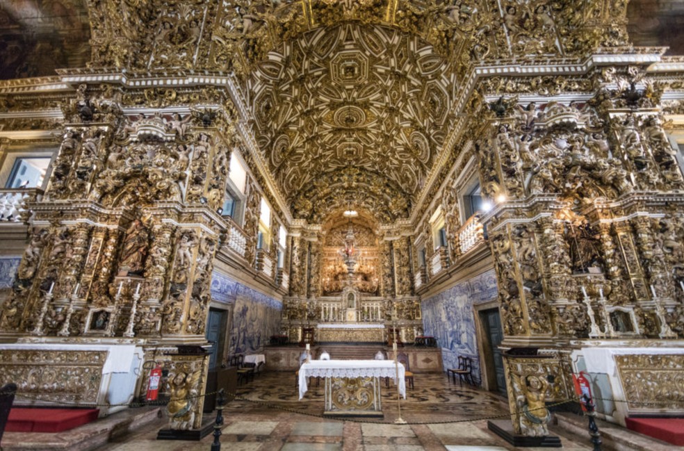 Altar da Igreja de São Francisco, em Salvador — Foto: Fábio Marconi/Divulgação PMS