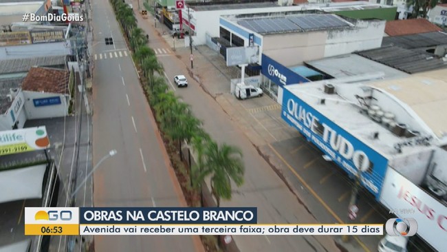 Comeam as obras no canteiro central da Avenida Castelo Branco