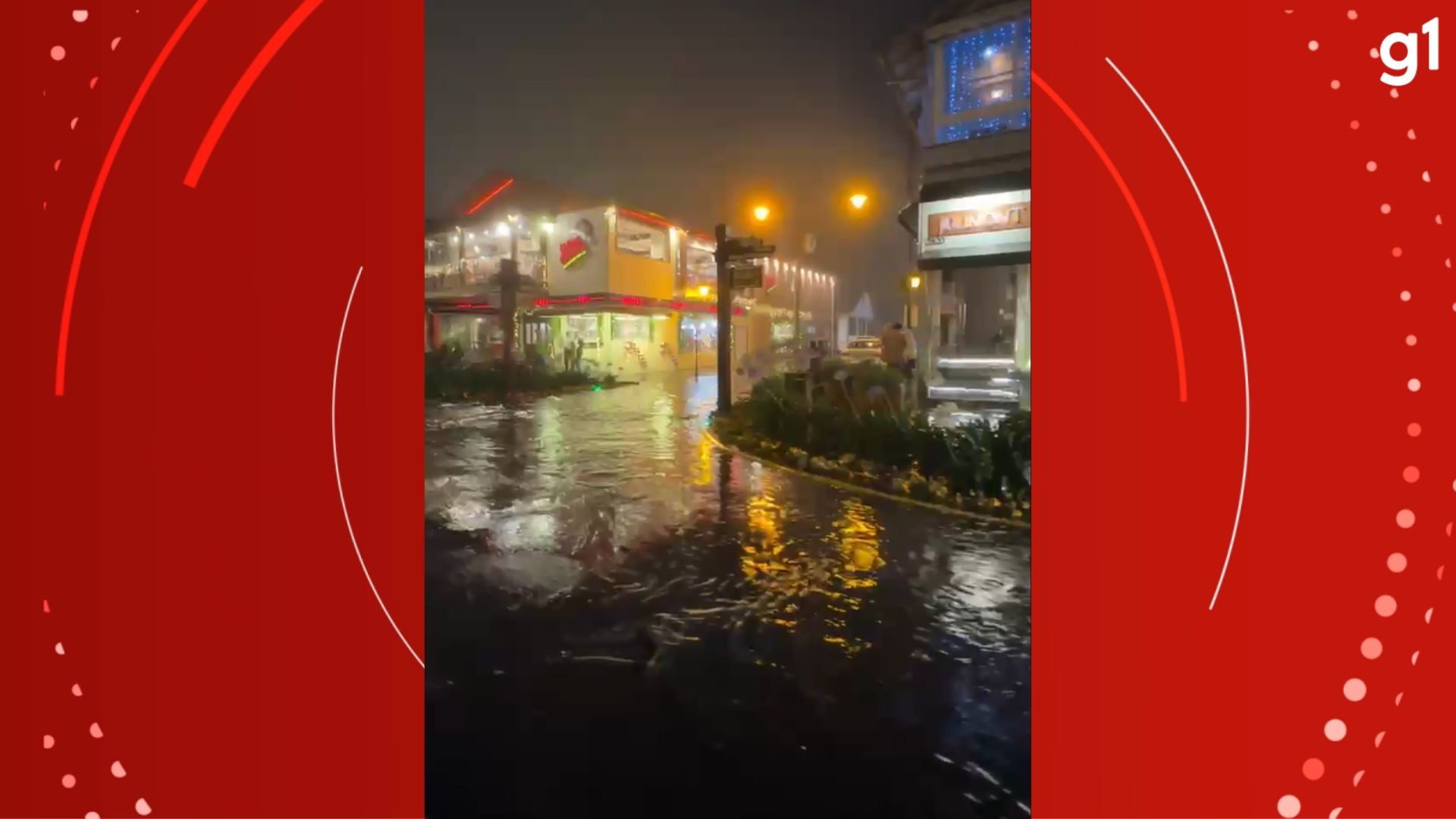 Chuva causa transtornos na Serra do RS; ruas de Gramado ficam submersas e Caxias do Sul decreta situação de emergência