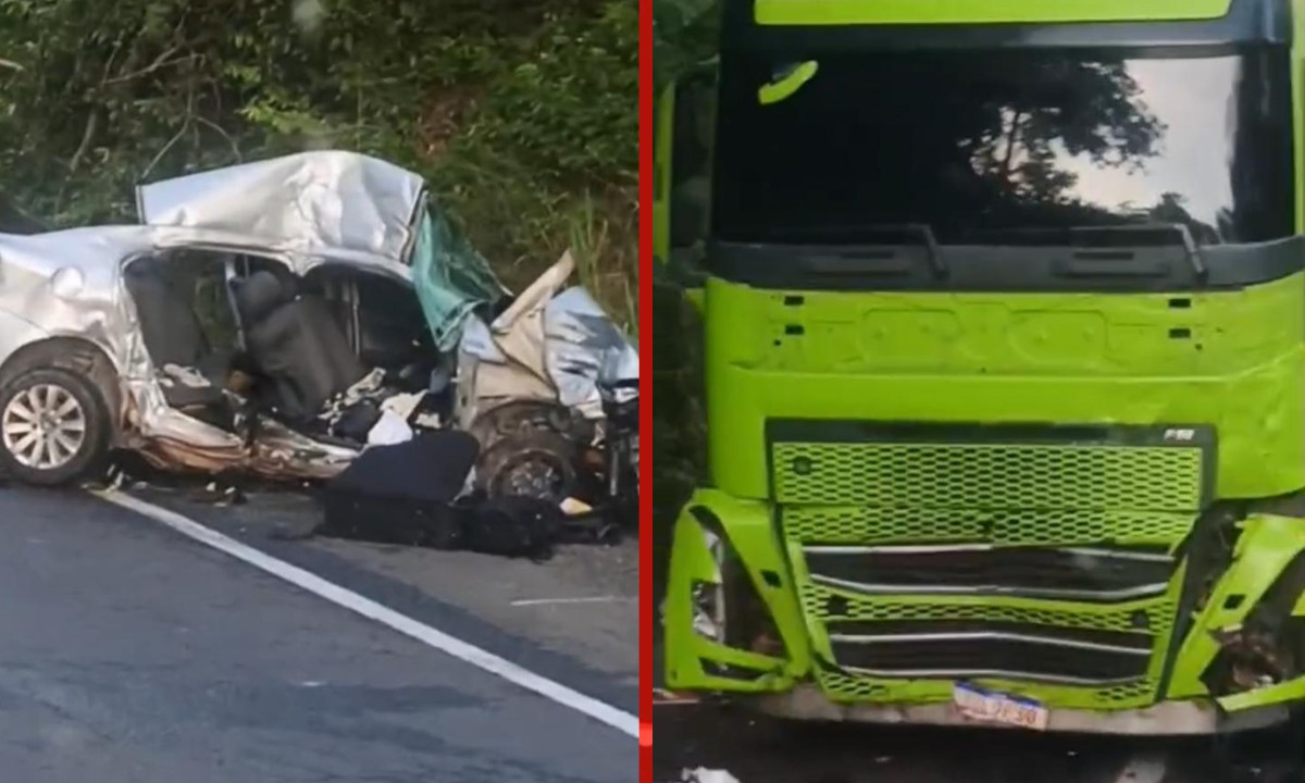 Três pessoas morrem após colisão entre carro e caminhão na BR-110, na Bahia