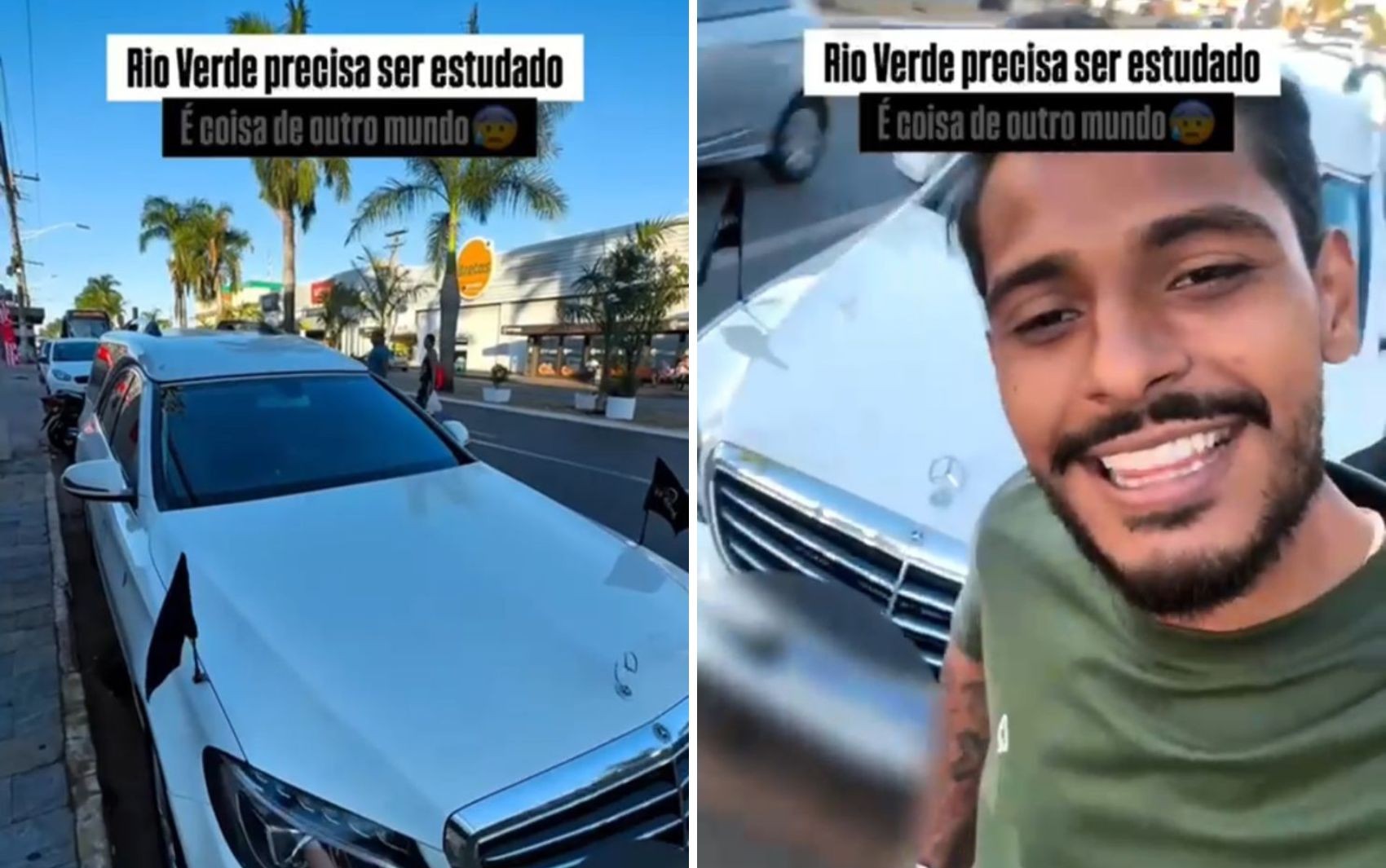 Carro de luxo usado por funerária chama atenção em cidade de Goiás; vídeo 